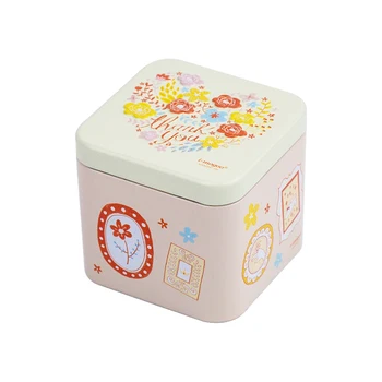 

1Pcs Square Box Relief Storage Box Metal Moisture-proof Lovely Creativity Household Candy Tea Biscuit Gift Box 75mm*75mm*65mm