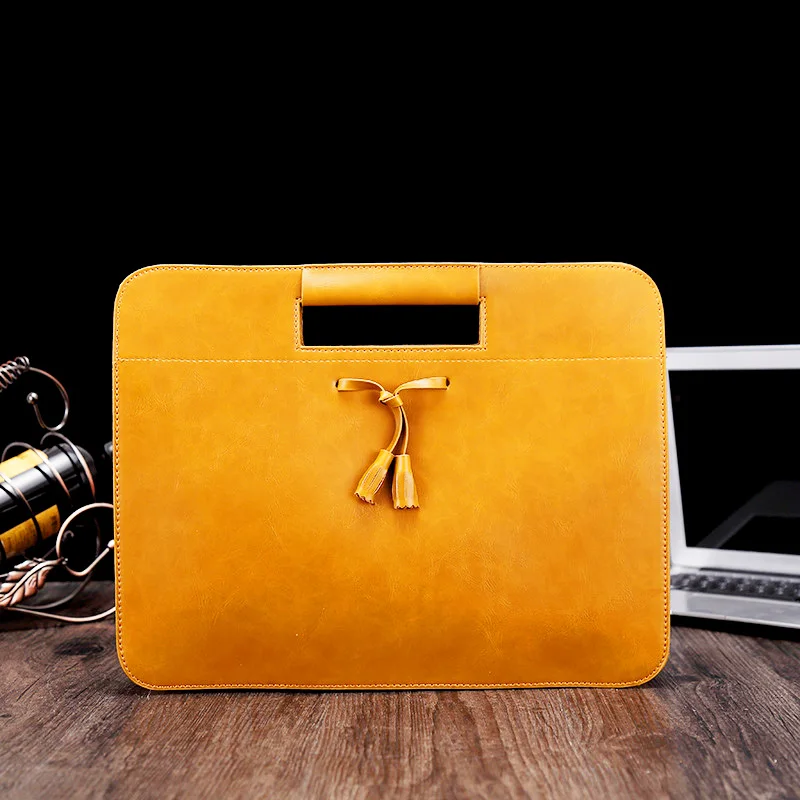 

2019 Fashion Retro Crazy Horse PU Leather briefcase shoulder bag for men High Quality Messenger Bags Men's Business Hand Bag