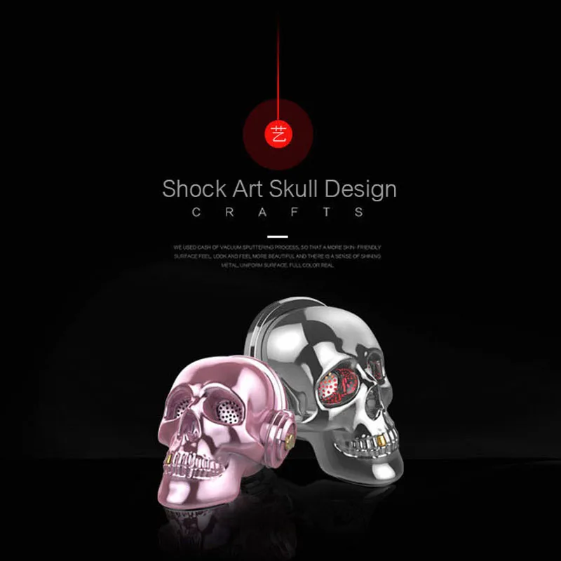 Новейший беспроводной Bluetooth череп динамик художественные работы украшения