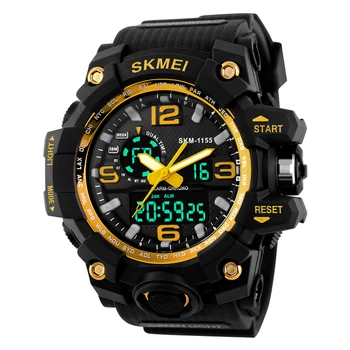 

Digital Sport Watch Men Fashion LED Quartz Watches Dual Display S-Shock Wristwatch Stopwatch 50M Waterproof Militrary Watch