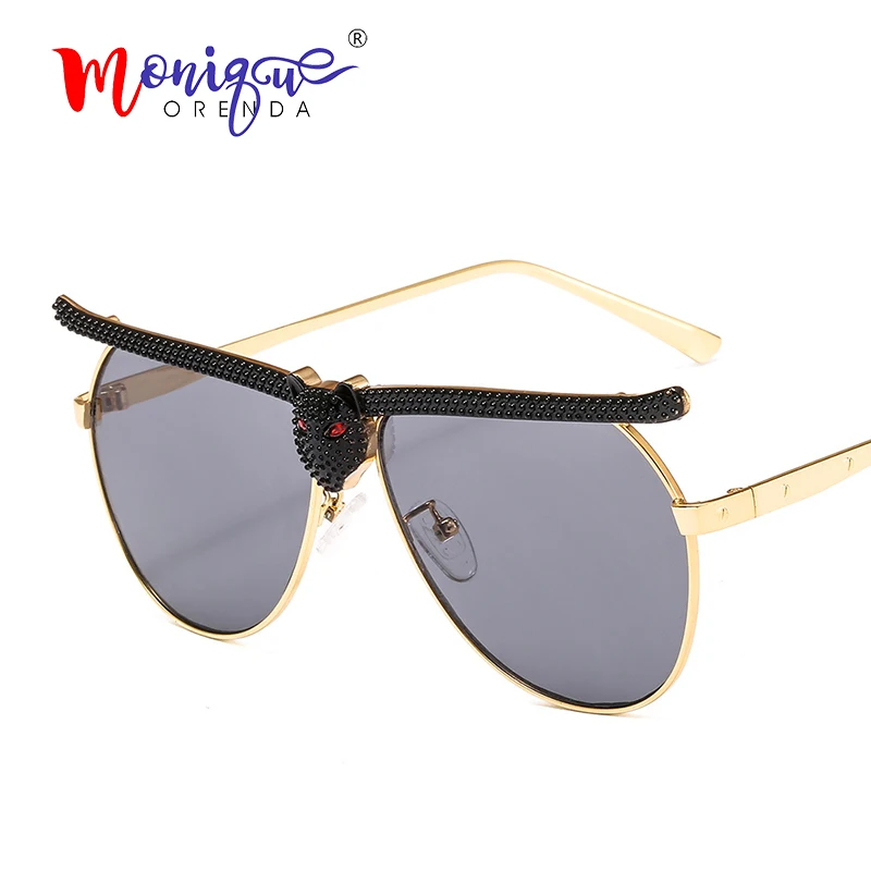 Негабаритных солнцезащитных очков в виде совы Женские винтажные Роскошные брендовые дизайнерские солнцезащитные очки для женщин леопардовые очки Украшенные алмазами UV400