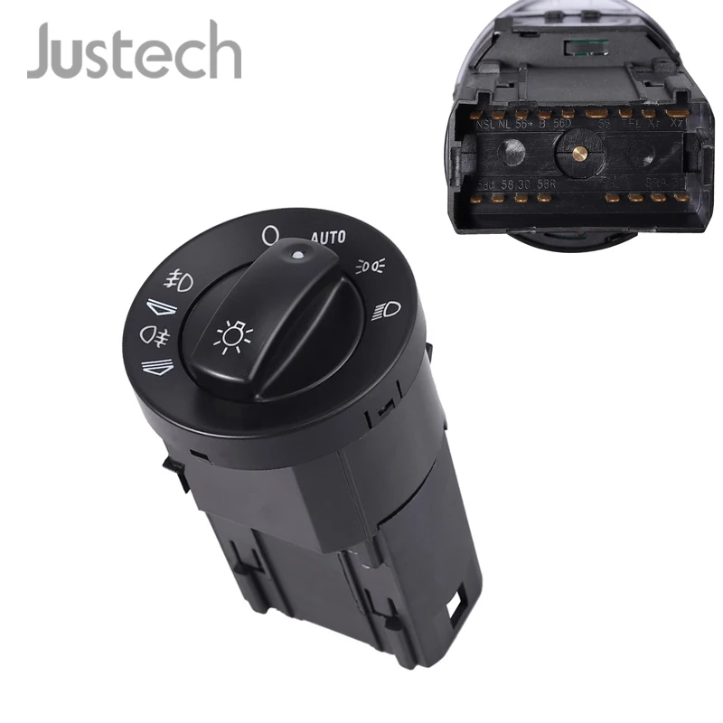 Justech автомобильный светильник, переключатель, головной светильник 8E0941531B для VW Audi A4 8E B6 B7 Avant, черный 17 контактов, головной светильник, переключатель