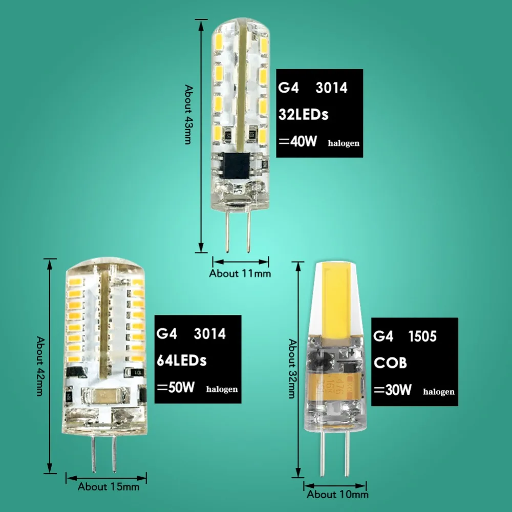 G9 G4 светильник светодиодный лампочка прожектор в форме кукурузы COB 110V 220V заменить 20 Вт, 30 Вт, 40 Вт, 50 Вт галогенные светильник затемнения 14 светодиодный s 22 светодиодный s 30 светодиодный s SMD 2835