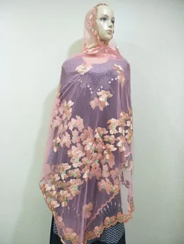 

2018 fashion chiffon soft neck elegant shawl scarves stole wraps scarf with stones french net lace for womeng 3piece/lot YT-08