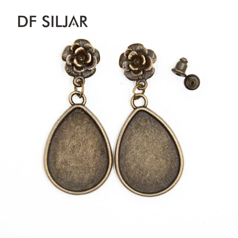 12pcs Round Cabochon Earring Blanks Bezels French Leverback DIY Earring 12mm