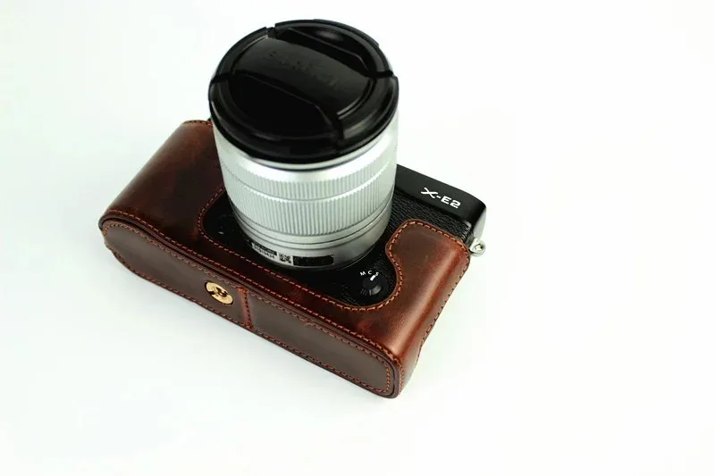 hiking camera backpack Fashional Camera Bag Case For Fujifilm XE2 X-E2 X-E1 XE1 PU Leather Half Body Set Cover With Battery Opening camera backpack for women