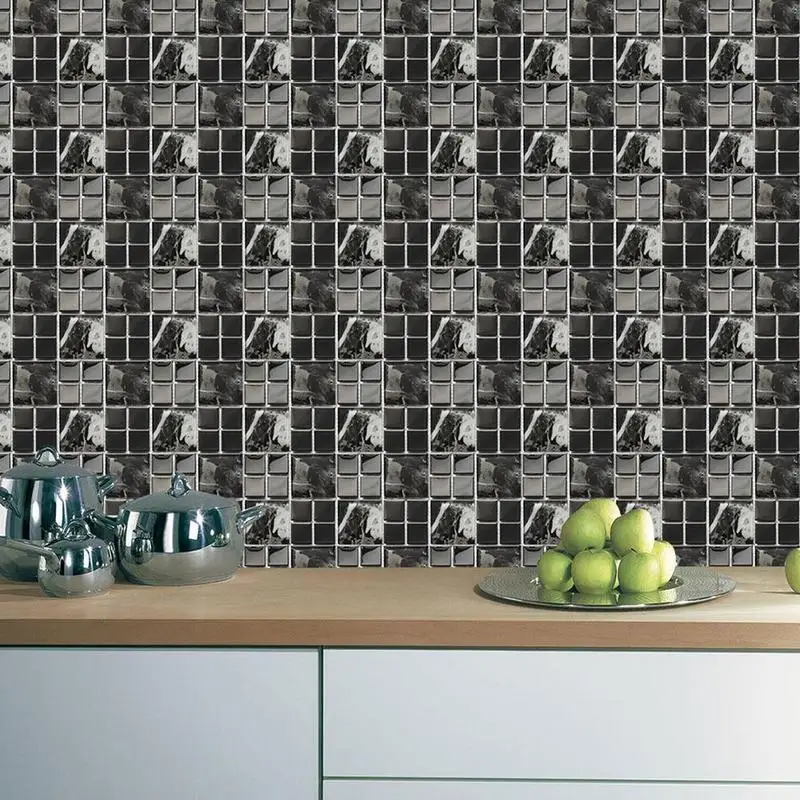 Self Adhesive Mosaic Tile Sticker,Kitchen Backsplash Bathroom Wall Tile Stickers Decor Waterproof Peel&Stick PVC Tiles 10x10cm Self Adhesive Mosaic Tile Sticker,Kitchen Backsplash Bathroom Wall Tile Stickers Decor Waterproof Peel&Stick PVC Tiles 10x10cm