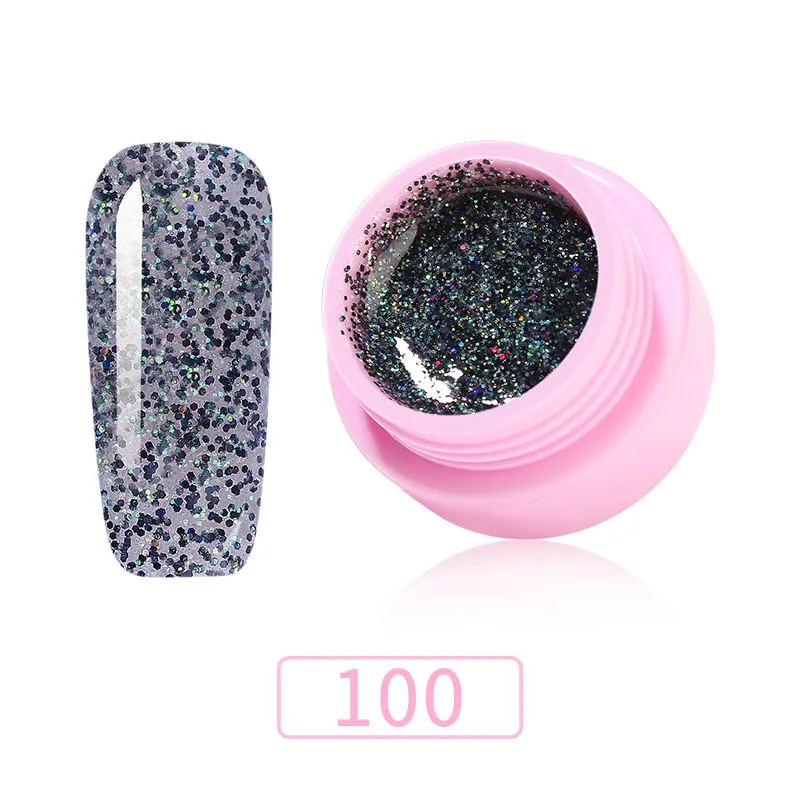 100 ROHWXY 1 коробка Гель-лак для ногтей Маникюр УФ замачиваемый Гель-лак для дизайна ногтей 100 цветов Гель-лак нужен топ и Базовое покрытие - Цвет: 100