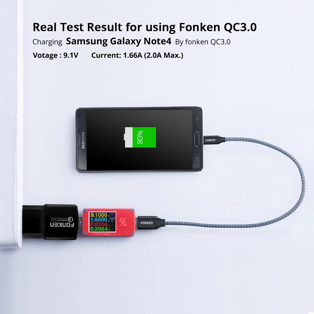 FONKEN Quick Charge 3,0 USB зарядное устройство Быстрая зарядка QC 3,0 2,0 18 Вт с быстрым зарядным кабелем настенный адаптер для мобильного телефона зарядное устройство s