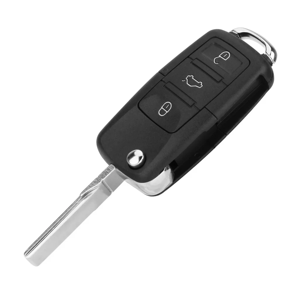 Складной чехол для ключа автомобиля с дистанционным управлением, 3 кнопки для WV Golf Touran Tiguan B5, сменный автомобильный Стайлинг