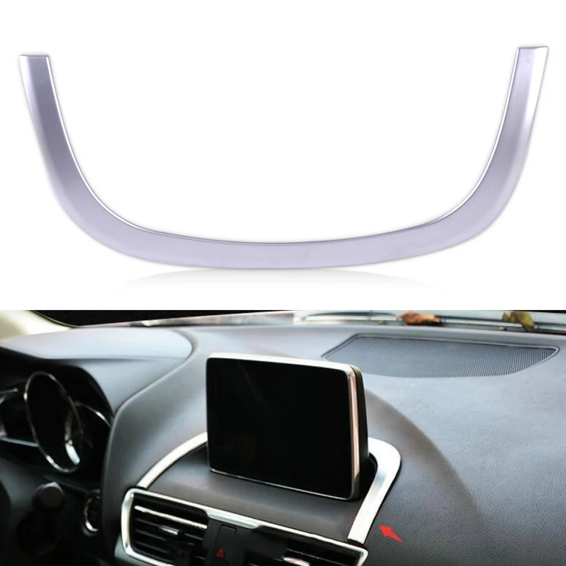 Us 14 43 13 Off Citall Car Styling Interior Abs Chrome Center Control Decoration Strip Cover Trim Fit For Mazda 3 Axela 2014 2015 2016 2017 In