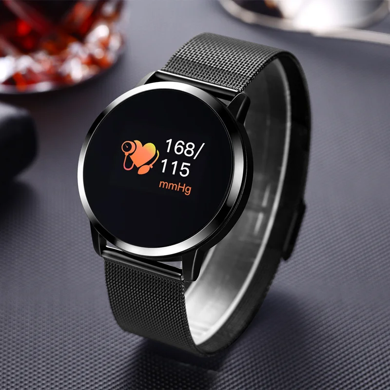 Newwear Q8 OLED Bluetooth Smart Watch Stainless Steel Waterproof Wearable Device Smartwatch Wristwatch Men Women Fitness Tracker