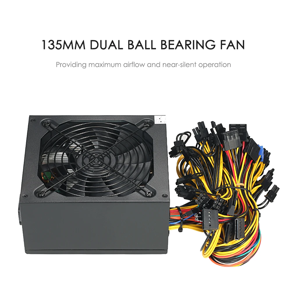 

1800W Switching Server Power Supply 87% High Efficiency Professional Mining Machine Power Source for Ethereum S9 S7 L3