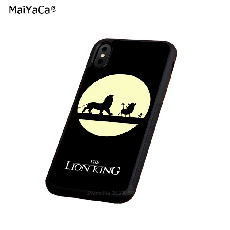 Король Лев simba Мягкий край чехол для телефона iphone 5s se 6 6s plus 7 7plus 8 8plus X XR XS MAX черный