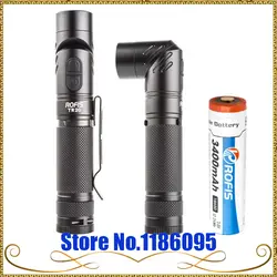 ROFIS TR20 1100LM CREE XP-L HI V3 светодиодный 90 градусов поворот головы перезаряжаемые светодиодные светящиеся фонарик Портативный рабочий фонарик