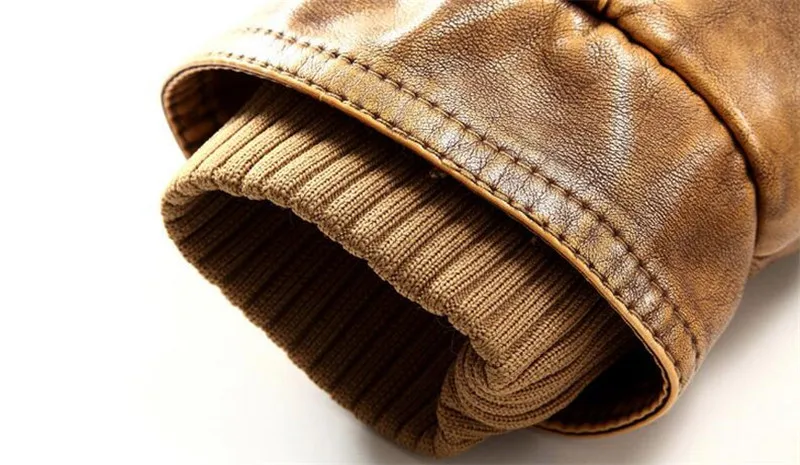 MORUANCLE Модные мужские зимние теплые байкерские кожаные куртки флисовые мотоциклетные пальто из искусственной кожи воротник-стойка размера плюс 4XL