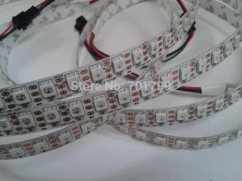 

5m DC5V WS2812B led pixel strip,non-waterproof,96pcs WS2812B/M with 96pixels;WHITE PCB,only 4PIN