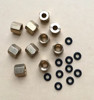 

20 pcs DX4 DX5 damper screw big damper Copper Screw Nuts oring Stud Fasten on Damper DX5 DX4 on Ink Tube 4(O.D)*3(I.D)