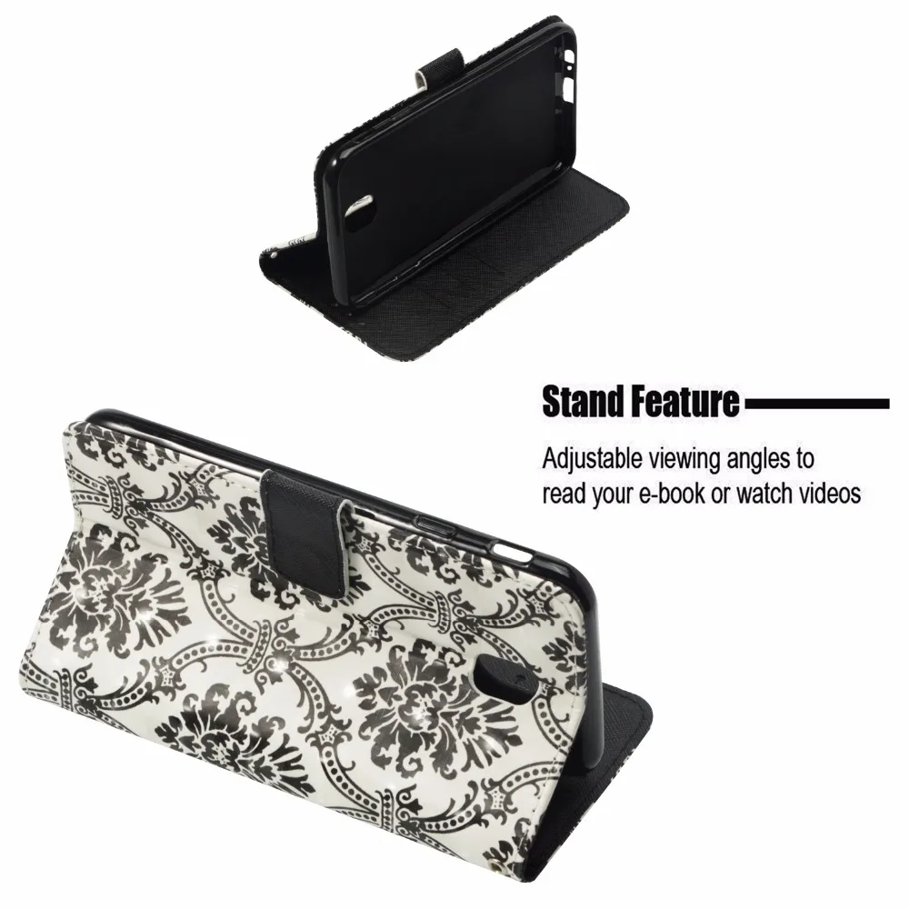 J3 2017 Flip Leather Case For Samsung Galaxy J330 Wallet Bag Stand Cover EU Phone Cases | Мобильные телефоны и аксессуары