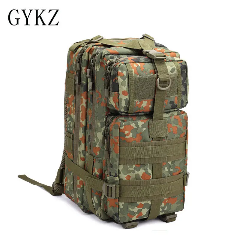GYKZ Hiking Expedition Men Outdoor Tactical Backpack 3P Assault Pack Military Camouflage
