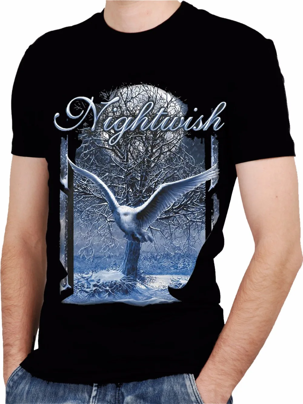 

Military T Shirts Crew Neck Men New Style Short Sleeve Nightwish Band 1 Black New T-Shirt Rock T-Shirt Rock Band Shirt Tee Shirt