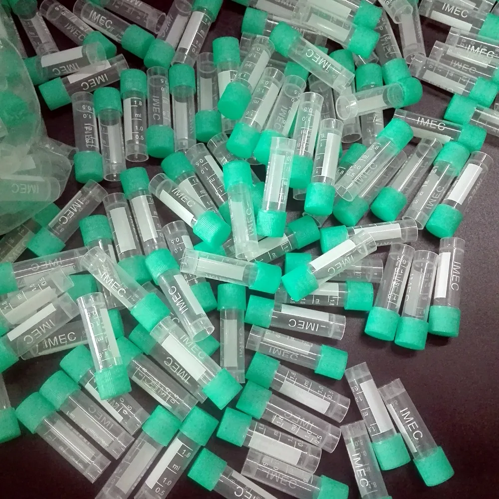 100pcs ,  Laboratory Freezing Tubes 1.8ml 2mL With Graduated PP Plastic Centrifuge Tube  With  Screw Cap