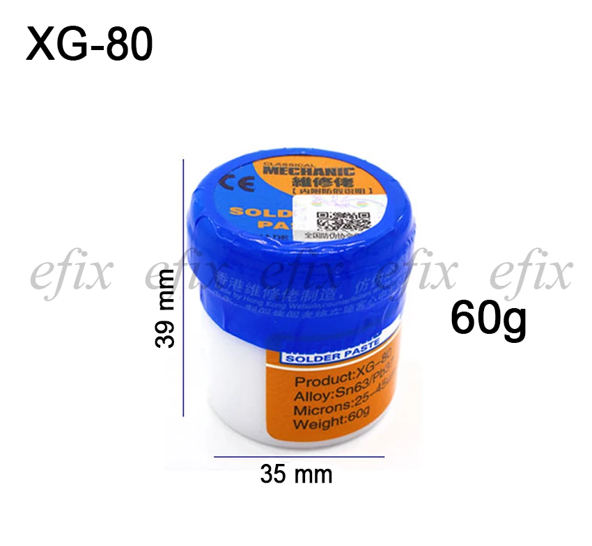 Новый механик Sn63/Pb67 BGA паяльная паста Флюс XG 80 для пайки 936/+ скребок iPhone 852D