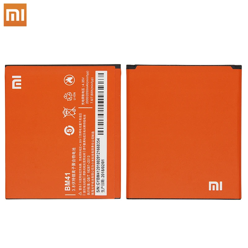 

Xiao Mi Phone Battery BM41 For Xiaomi 2A Redmi Hongmi Red Rice 1 1S 2 High Capacity 2000mAh Original Battery