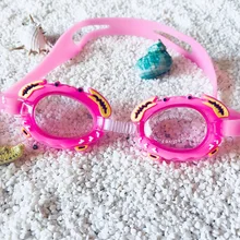 С рисунком рыбки крабы Анти-туман плавательные очки профессиональные защитные прозрачные детские очки защитные детские очки G01