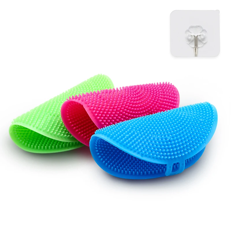 

Magic Silicone Dish Washing Brush Bowl Pot Pan Wash Cleaning Sponges Cooking Tools Cleaner Pads Scouring Kitchen Accessories