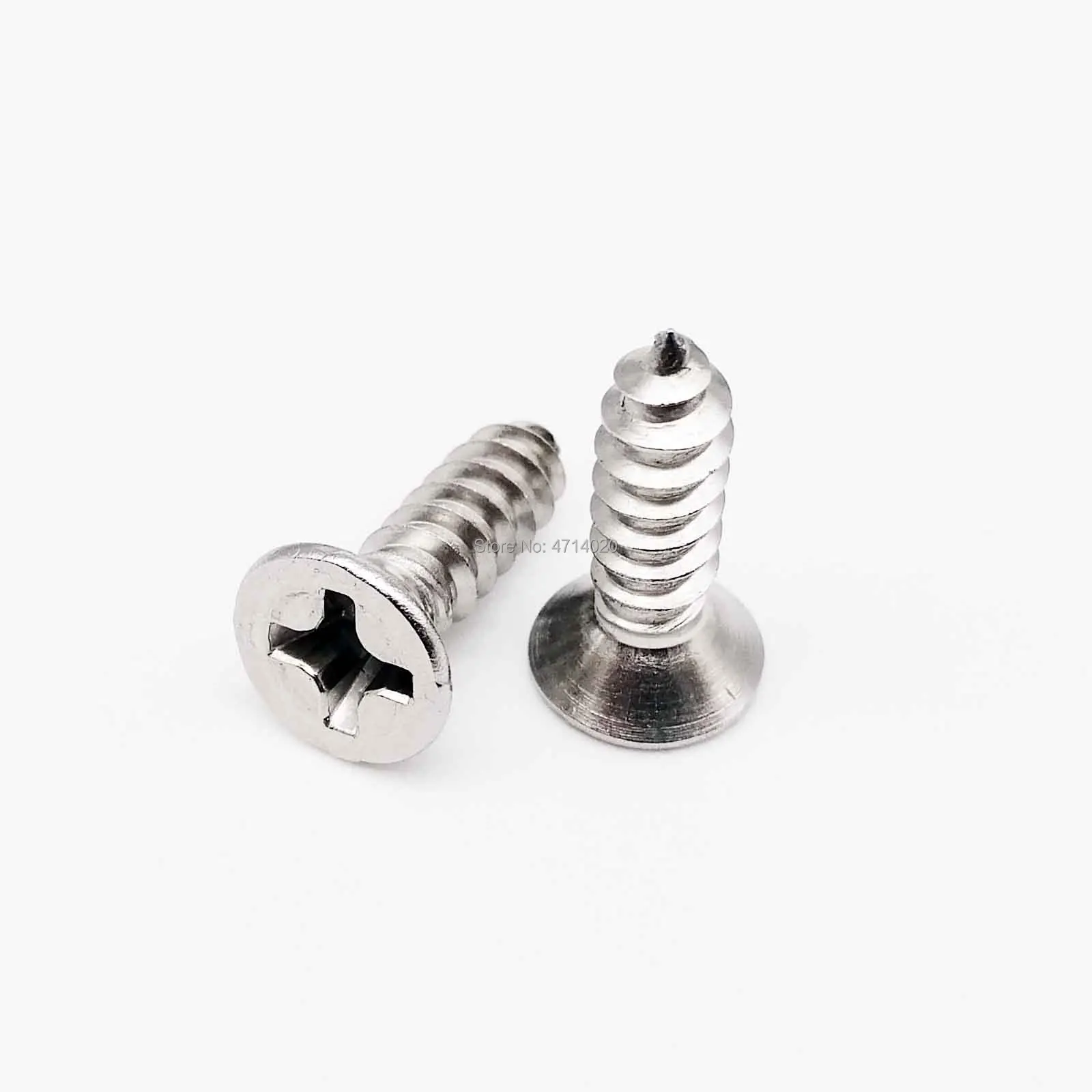 50pcs M1 M1.2 M1.4 M1.7 M2 M2.6 M3 M3.5 M4 Mini 304 stainless steel Cross Phillips Flat Countersunk Head Self-tapping Wood Screw