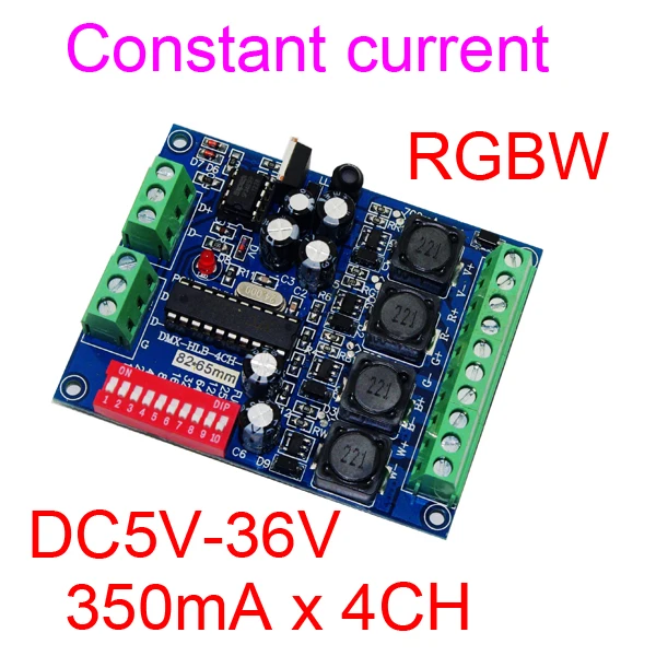 

constant current 4 channel 350MA DMX512 RGBW controller 4CH DMX512 decoder DC5-36V input each channel 350MA
