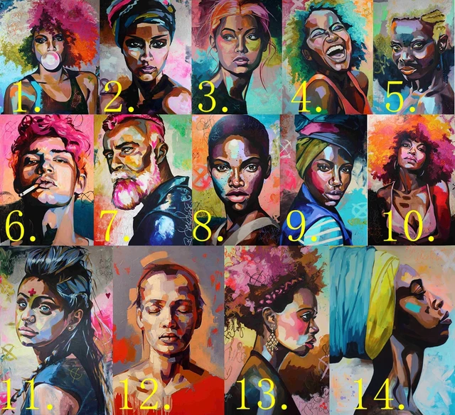 Pintura por números de retrato de mujer africana, lienzo para pintar por  números, decoración de pared abstracta para colorear por números,  personalizado Afro - AliExpress