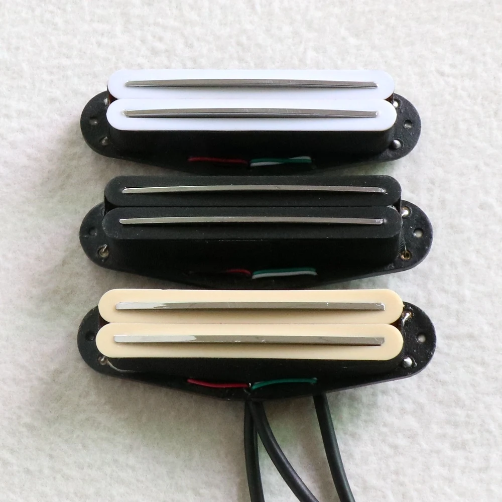 

Alnico dual coils rail single electric guitar pickup with flatwork baseplate and 4 cords output wire guitar accessories