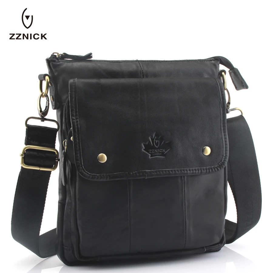 

ZZNICK 2018 NewGenuine Leather Shoulder Bags for Men Casual Business Men's Bag Cow Leather Shoulder Bag Crossbody Bags