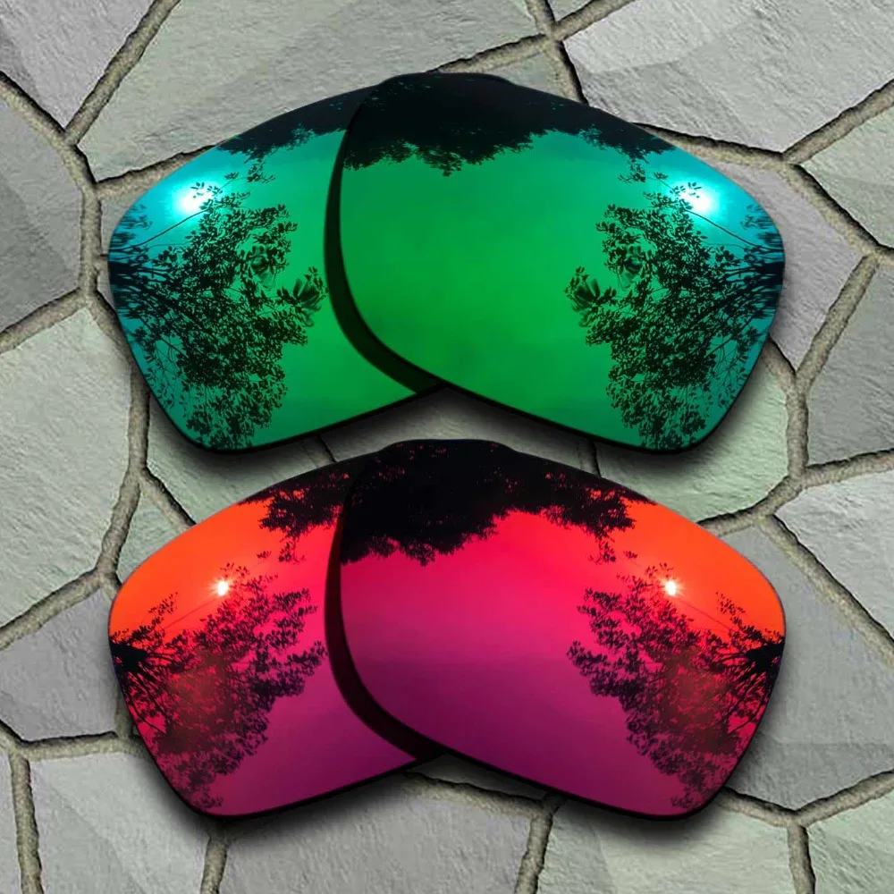 

Jade Green&Violet Red Sunglasses Polarized Replacement Lenses for Oakley Holbrook-(TAC)