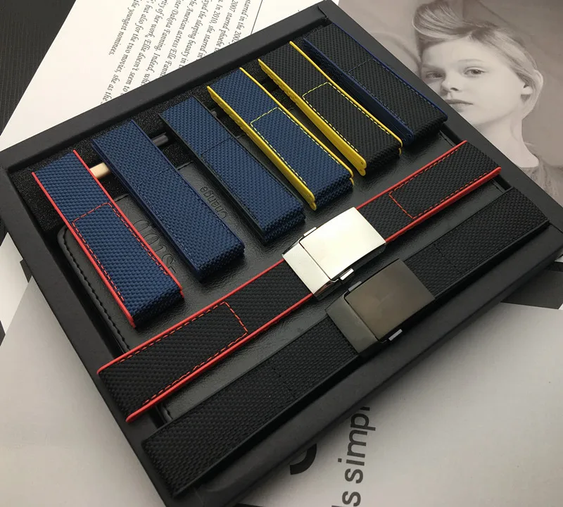 Нейлоновый ремешок для часов Breitling ремешок для NAVITIMER WORLD Avenger/navitimer ремень 22 мм Пряжка Черный Желтый Красный инструменты