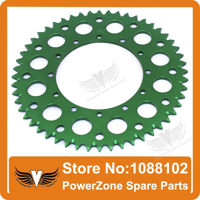 

High Grade 7075 Aluminum Alloy 520# 52T Teeth Rear Sprocket  KXF KLX Dirt BIke MotorCross Motorcycle Drive System Free Shipping