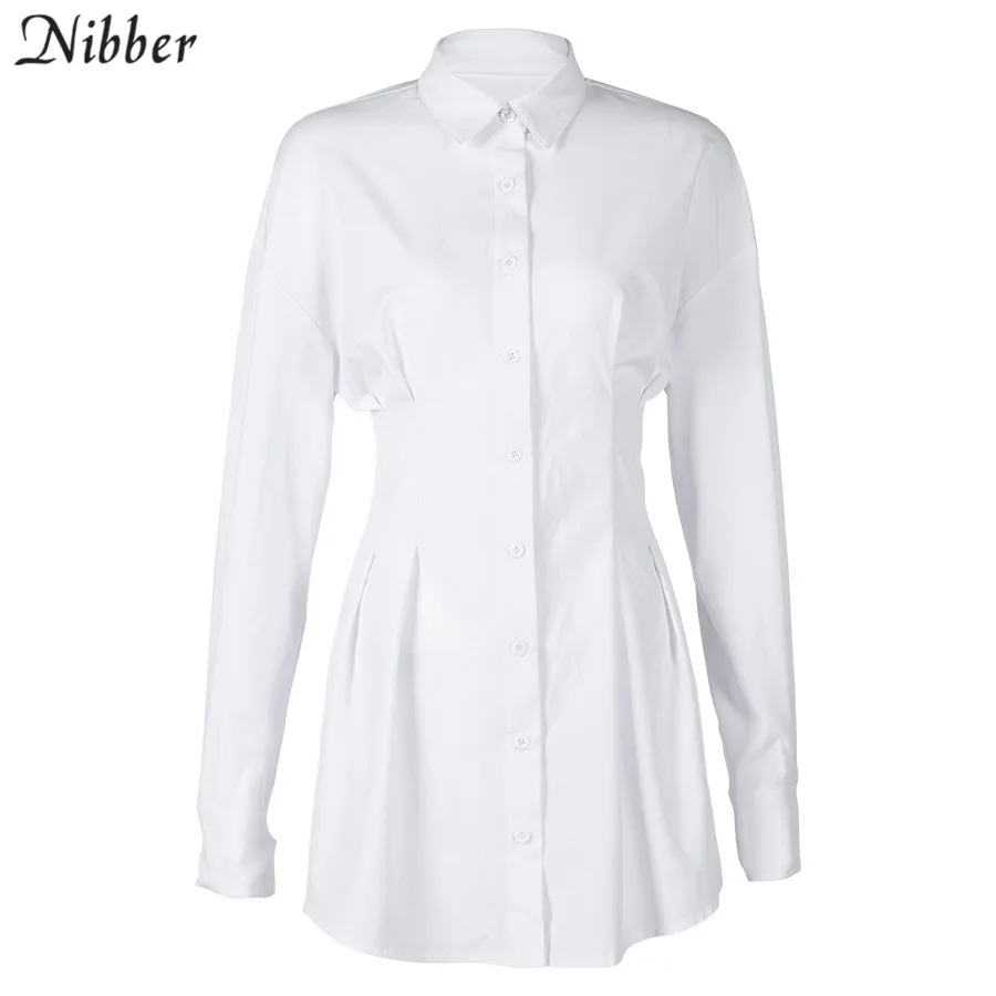 Nibber офисные женские элегантные белые плиссированные мини-платья женские осенние hotHarajuku свободные дизайнерские Повседневные Вечерние платья mujer