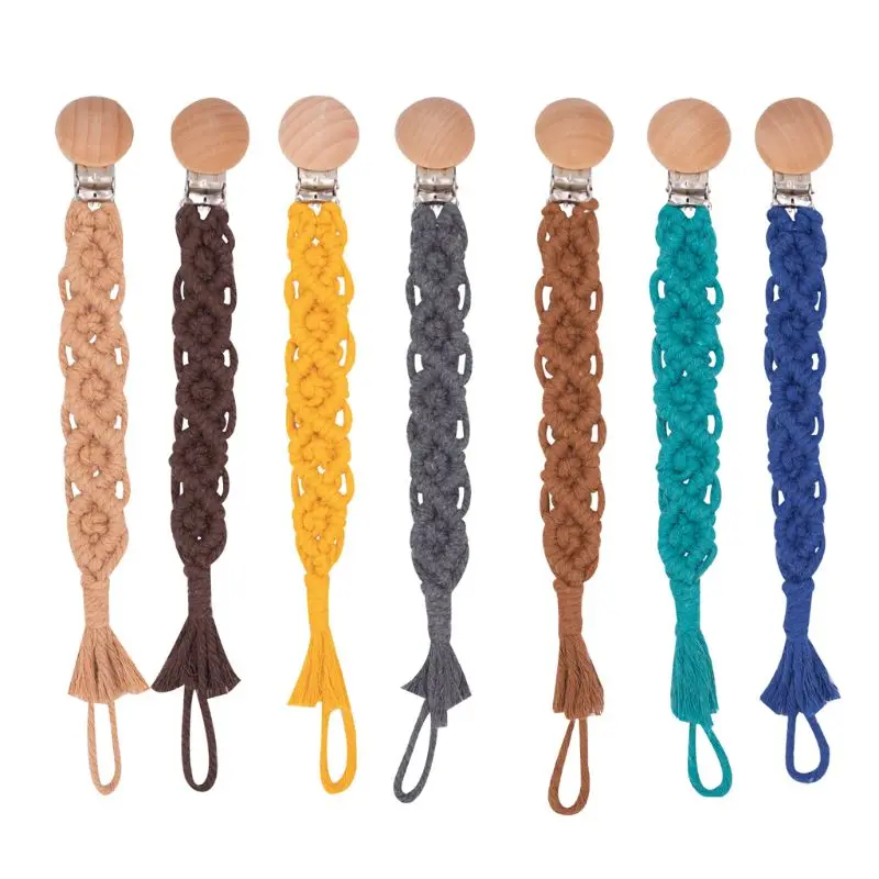 

Baby Vintage Crochet Cotton Pacifier Clips Baby Pacifier Chain Clips Holder Anti-lost Chain Nursing Teether Dummy Soother Nipple