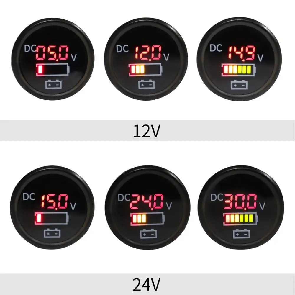 12/24V автоматическое обнаружение вольтметр Автомобиль Грузовик USB Зарядное устройство 12 V/24 V вольтметр светодиодный Дисплей