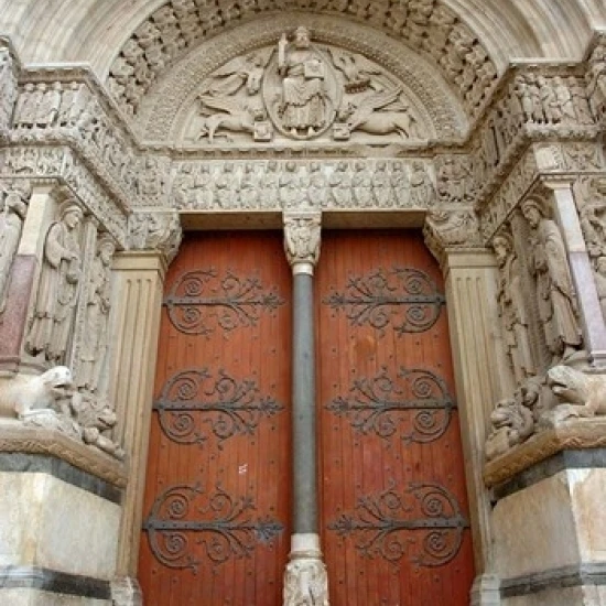 Entrance to Eglise St-Trophime  France Poster Print by Lisa S. Engelbrecht (24 x 36)