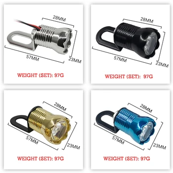 

2 pcs of Perfect led new product flash trumpet screw lamp white/yellow color motorcycle headlight 12v led light 18mm 23mm