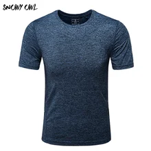 Мужская спортивная футболка, летняя, впитывающая влагу, футболка для бега, новая, одноцветная, быстросохнущая, топы, футболка размера плюс, тканевая футболка размера плюс, 5xl, h33