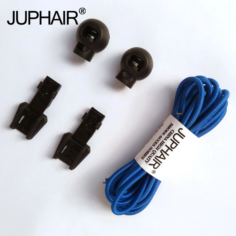 

JUP 1-50 Pairs Blue Lady Mens Elastic No Tie Blocking Laces Racer Racer Sew Lazy Shoelaces Round Strings Fashion Elastic Rubbe
