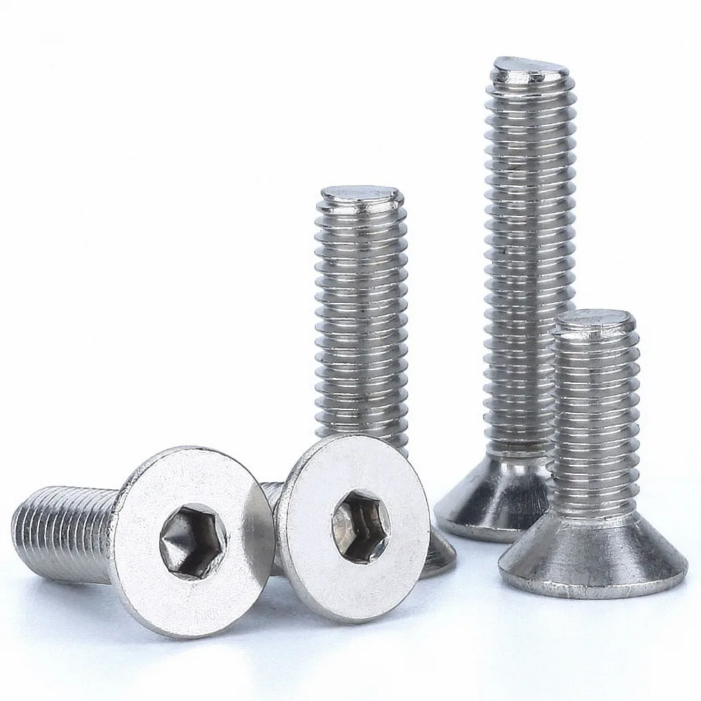 

20/50Pcs DIN7991 Hex Socket Countersunk Head Screws M2 M2.5 M3 M4 304 Stainless Steel Flat Head Screw Bolt Length 3-80mm