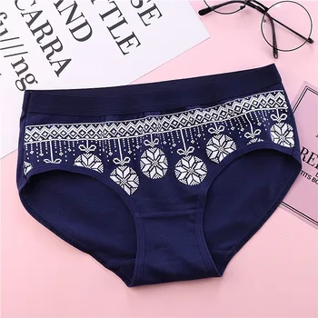 

Number Cartoon Print Girls Underwear Ladies Panty Summer Women's Panties Cotton Briefs