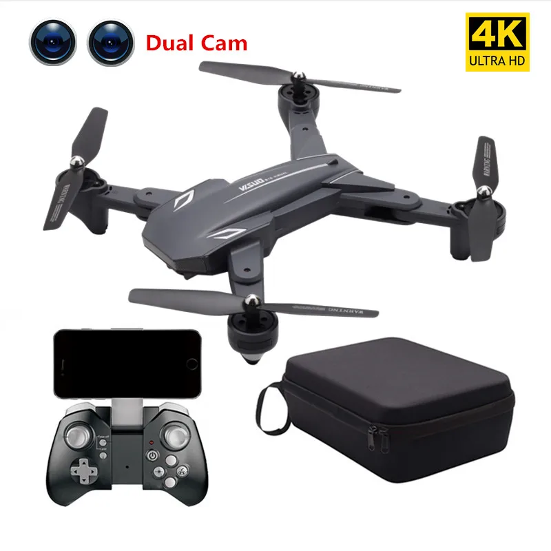 

VISUO XS816 RC Quadcopter With FPV Wifi Dual Camera 4K Altitude Hold Optical Flow 720P Gesture Shooting Folded RC Drone VS E58