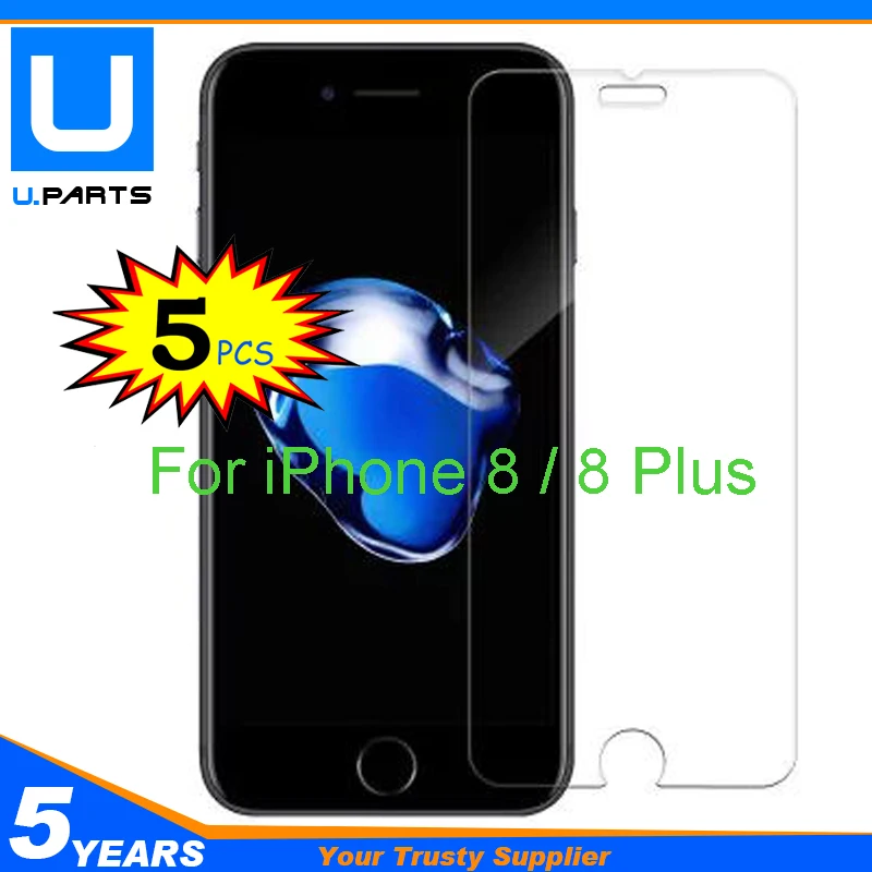Пленка из закаленного стекла 5 шт./лот для Apple Iphone 8 Защитная пленка экрана A1863 A1905 AA6