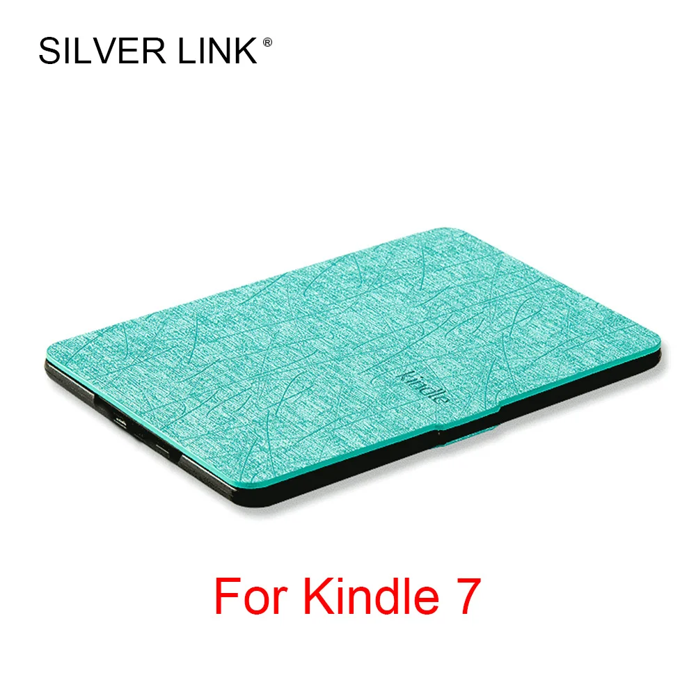 Серебряная Ссылка 1X Kindle 7 PU чехол искусственная кожа Smart Cover для Kindle EBook кожи многоцветный авто сна/Wakeup Жесткий протектор в виде ракушки